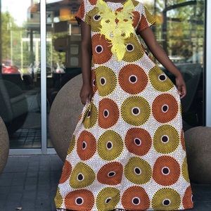 Yellow bubu with scarf